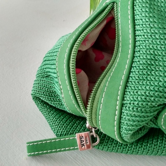 💚The SAk green & white shoulder bag purse - Picture 4 of 13